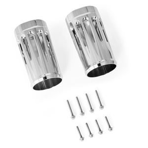 Couvre-culbuteurs de fourche chromés standard profonds de 49 mm pour <span class=keywords><strong>Harley</strong></span> Bagger Touring Road King Street Electra 1980 et plus - Product Image 1