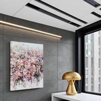 Peinture à l'huile florale abstraite moderne sur toile texturée, art mural pour le salon, décoration intérieure