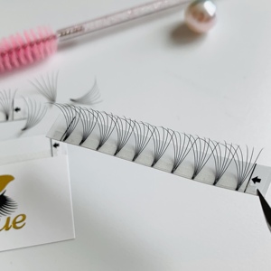 Fans Promade faits à la main 120 ventilateurs 6D 7D extensions de cils en soie à racine courte collés à la chaleur - Product Image 3