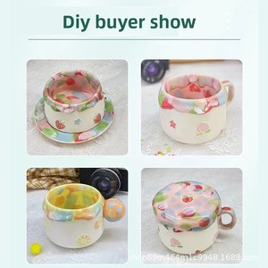 <span class=keywords><strong>Tazas</strong></span> de Cerámica Cruda Sin Hornear, Cerámica Sin Esmaltar Pintada Bajo Esmalte, Semiterminadas, Hechas a Mano, Kits de Té DIY, Placas de Cerámica Blanca - Product Image 3