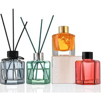Vente en gros bouteille hexagonale diffuseur de 50ml en verre bouteille d'aromathérapie 120ml bouchon à visser bouteille de désodorisant de remplissage