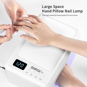 Secador de lámpara de uñas UV profesional de 72W con 60 cuentas LED Sensor automático y 4 temporizadores Enchufe DE LA UE Diseño de metal de plástico de alta potencia - Product Image 5