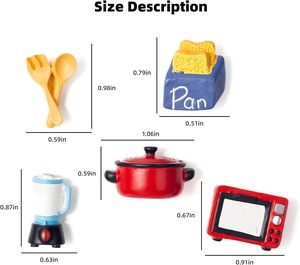 DANVON Lot de 5 mini aimants de réfrigérateur 3D mignons en résine avec aimant puissant pour la décoration de bureau et de cuisine Fabriqué en Chine - Product Image 2