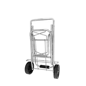 Professional Supplier Steel Frame Portable Foldable Luggage Hand Trolley Metal Utility Rolling Tool Cart For Transport