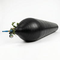 Airbag gonflable en caoutchouc robuste à faible coût, forme cylindrique, couleur noire, longue durée de vie, certifié ISO pour le lancement de bateaux et navires