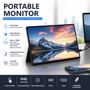 <span class=keywords><strong>Monitor</strong></span> LCD de Escritorio CNC de Metal con Pantalla Táctil de 14 Pulgadas, Contraste de 1500:1, Pantalla Brillante Tipo C - Product Image 2