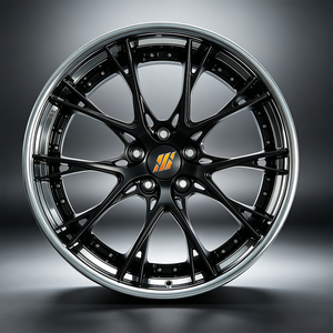 ล้อฟอร์จแบบ 2 ชิ้น สีดำ ขอบลึก 5x114.3 5x120 ขนาด 15-24 นิ้ว สำหรับรถมัสแตง คามาโร บีเอ็มดับเบิลยู เทสลา ซีวิค ไทป์อาร์ จีอาร์86 - Product Image 3