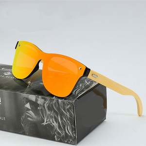 Gafas de Sol Cuadradas de Madera de Alta Calidad 2025, Lentes de Una Pieza con Patillas de Madera, Protección UV400, para Hombre y Mujer - Product Image 1