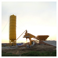 Centrale à béton mobile humide de 50 m³/h YHZS50, centrale à béton de type convoyeur sur roues, OEM ODM, facile à déplacer