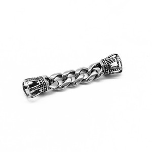 Cadena espaciadora de acero inoxidable con cuentas de corona Yunnique para la fabricación de pulseras, accesorios de joyería, componente metálico 316L para bricolaje. - Product Image 1