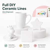 Lot de tasses en céramique à personnaliser par sublimation, vierges, pour café, sans BPA, anti-fuite, compatibles lave-vaisselle, avec pinceaux, pour enfants