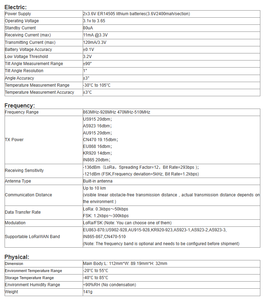 R718EA-Wireless เซ็นเซอร์วัดอุณหภูมิพื้นผิวและมุมเอียง - Product Image 2
