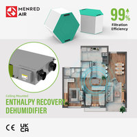 Déshumidificateur de plafond, système de ventilation de récupération d'air pour hôtel, système de déshumidification ERV, système d'air frais