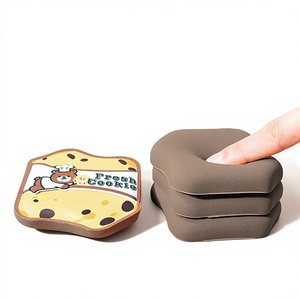 Spugnetta Morbida e Voluminosa a Doppio Uso a Forma di Orsetto, Non Assorbe la Polvere, per Vendita all'Ingrosso - Product Image 1