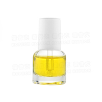 Botella de vidrio Hopeck de 20/30 ml para aceite esencial/suero, con hombro redondo corto y ancho, tapa de vidrio 18/400, pipeta cuentagotas transparente con cepillo.