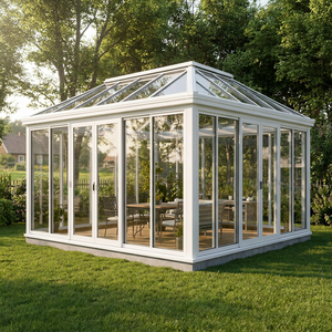 <span class=keywords><strong>Solarium</strong></span> moderne modulaire préfabriqué quatre saisons en verre étanche, maison de soleil polygonale en aluminium creux pour extérieur résidentiel - Product Image 1