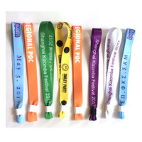 Bracelets personnalisés en tissu jacquard écologique, légers et doux, pour conférences, expositions et événements