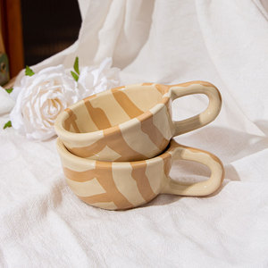 Custom Ceramic <b>Mugs</b> With Handle Marble Pattern Microwave Safe <b>Reusable</b> For Gifts And Daily Use - Product Image 1