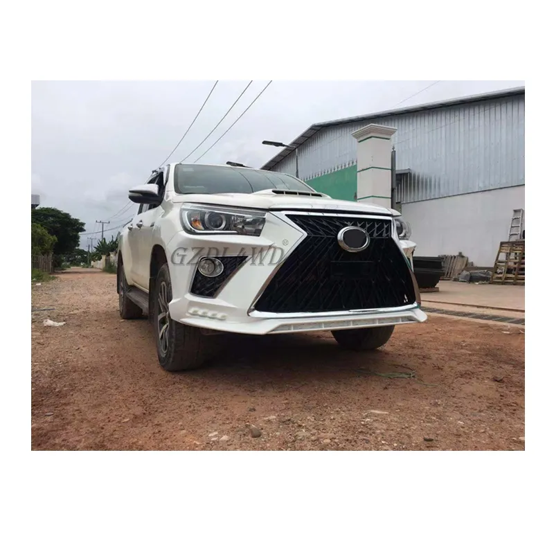 Bộ Cản Trước Xe Hơi Bộ Phụ Kiện Thân Xe Cho Hilux Revo Rocco Nâng Cấp Lên Lexus LX570 2019