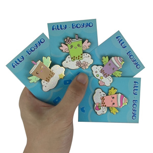 Pin de Esmalte Suave de Alta Calidad con Diseño Personalizado de Té de Burbujas, Café y Bebidas del Desierto, con Caja de Regalo - Product Image 2