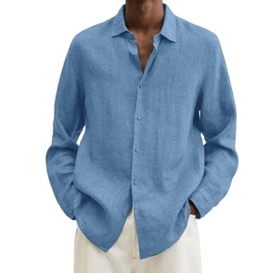Nuove camicie da uomo primaverili camicia con bottone a maniche lunghe a maniche lunghe per camicetta <span class=keywords><strong>maschile</strong></span> Sexy top polo da uomo - Product Image 1