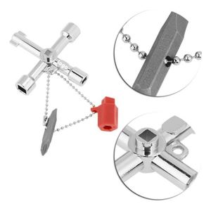 Custom Logo Universal Intersect <b>Key</b> Multifunctional 4 Way Intersect <b>Key</b> Wrenches for Electrical <b>Cupboard</b> Box Water Meter Valve - Product Image 3