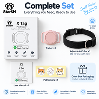 Traceur intelligent pour animaux de compagnie (chiens et chats) compatible avec Apple Find My, localisateur Bluetooth anti-perte avec collier réglable