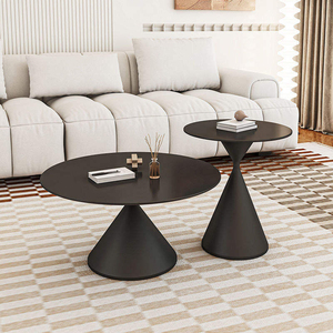 Table basse en bois massif de style crème moderne, écologique et durable, inspirée du Wabi-Sabi, design simple pour petit salon - Product Image 2