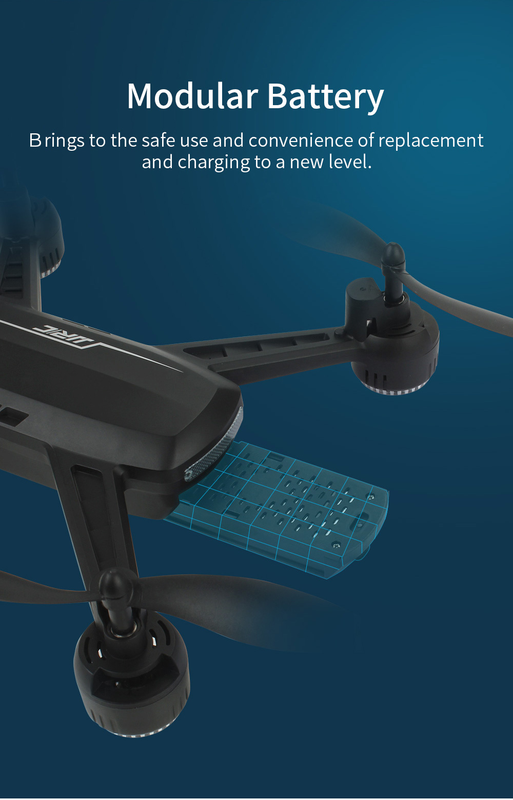 JJRC H86 Drone, modular battery brings to the safe use and convenience of replacement and charging to