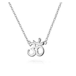بيع بالجملة مجوهرات راقية قلادة من الفضة الإسترلينية مطلية حسب الطلب مع رمز لليوغا الروحية - Product Image 2