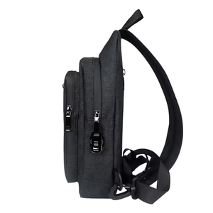 Bolso cruzado negro a prueba de olores, bolso de pecho a prueba de olores, mochila para hombre, bolso personalizado con estampado de Canna a prueba de olores - Product Image 4