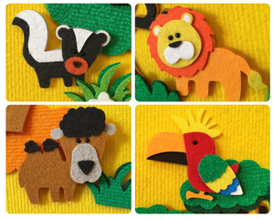 Benutzer definierte Montessori Sensory Felt Aktivität Story Board Vorschule Busy Book Frühes Lernen Tierbuch Lernspiel zeug für Kleinkinder - Product Image 4