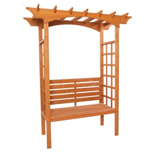 Green Grow Garden Builds' Pergola Wedding Arbor Arches de fleurs <span class=keywords><strong>en</strong></span> <span class=keywords><strong>bois</strong></span> faites à la main Nature for Garden Arch Bench Wedding Arch - Product Image 3
