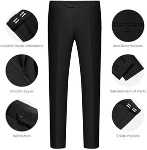 <span class=keywords><strong>Traje</strong></span> de 3 Piezas para Hombre, Corte Entallado, <span class=keywords><strong>con</strong></span> Cuentas, para Boda, Fiesta, Negocios, Blazer, Chaleco <span class=keywords><strong>y</strong></span> Pantalones - Product Image 6