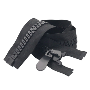 Nhà sản xuất oco tùy chỉnh dây kéo lớn nhựa dây kéo cực lớn 20 # dây kéo màu đen để may túi lều Phụ kiện May - Product Image 4