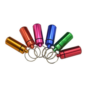 Xách tay hợp kim nhôm mini <span class=keywords><strong>Pill</strong></span> Organizer trường hợp container kim loại không thấm nước <span class=keywords><strong>Pill</strong></span> chủ sở hữu y học chai biểu tượng tùy chỉnh cắm trại - Product Image 3
