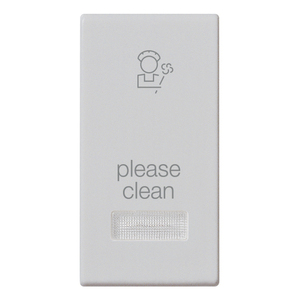 Bouton poussoir pour toilettes 2,22 po x 4,37 po x 0,8 po avec haut-parleur à symbole argenté PLS - Product Image 1