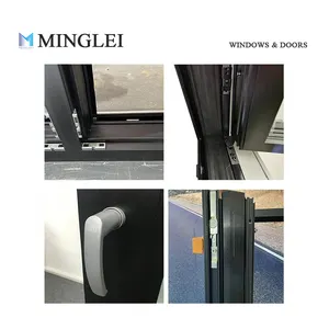Minglei German Standard Aluminum Tilt And Turn Passive Window Quadruple Pane Windows