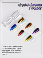 Offre Spéciale WT Chrome liquide métallique liquide de clou de Chrome pour la poudre d'ongle de Chrome d'ongles