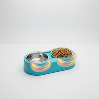 Bol chauffant pour chien en acier inoxydable Xhc pour salon avec thermostat, prévention automatique de la congélation, design moderne, capacité 1 kg
