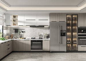 SANTOPOVA Cuisine modulaire en bois 3D de style ferme moderne, meubles complets à concept ouvert pour condos et cuisines - Product Image 6