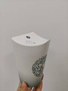 Gobelet à café en papier imprimé personnalisé de 8 oz et 12 oz avec couvercle pliable intégré, emballage écologique sans plastique pour emporter - Product Image 3