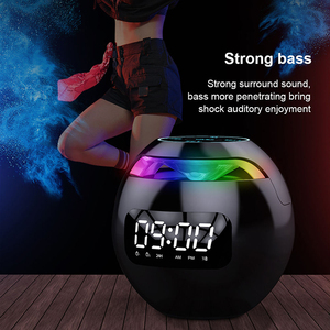 Mini bóng loa không dây LED hiển thị đồng hồ báo thức hỗ trợ 3.5 mét aux TF thẻ FM Đài phát thanh âm nhạc Máy nghe nhạc BT Loa - Product Image 3