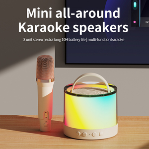 Altavoz Karaoke Portátil Worthy K36 para Niños con Iluminación LED RGB, Compatible con Computadora y Micrófono Inalámbrico - Product Image 3