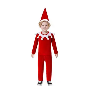 Vestito Cosplay festa di natale per bambini Costume da addio di Babbo Natale vestito festivo