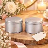 Boîte de rangement ronde en fer blanc argenté 65x40mm 65x50mm 65x60mm pour biscuits, bijoux, emballage cadeau, vente en gros en vrac