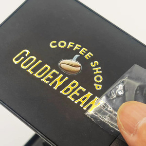 Adesivo personalizzato in PVC lucido con Logo lamina d'oro UV Transfer timbro a caldo tecnica per il profumo lucido imballaggio materiali ausiliari - Product Image 5