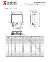 Tiristores Triacs de tres cuadrantes de alta conmutación para circuitos de Control de Motor, BTA208S, 8A, 800V, TO-252, de alta conmutación, 1, 2, 1, 2, 2