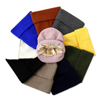 Gorro de Punto Personalizado Unisex con Forro de Seda Satinada Dorada, Logotipo Bordado en Ambos Lados, Gorro de Invierno Grueso y Cálido para Esquí