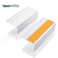 Profilé d'angle décoratif moderne en alliage d'aluminium en forme de L pour escalier mural, antidérapant et durable, pour carrelage céramique